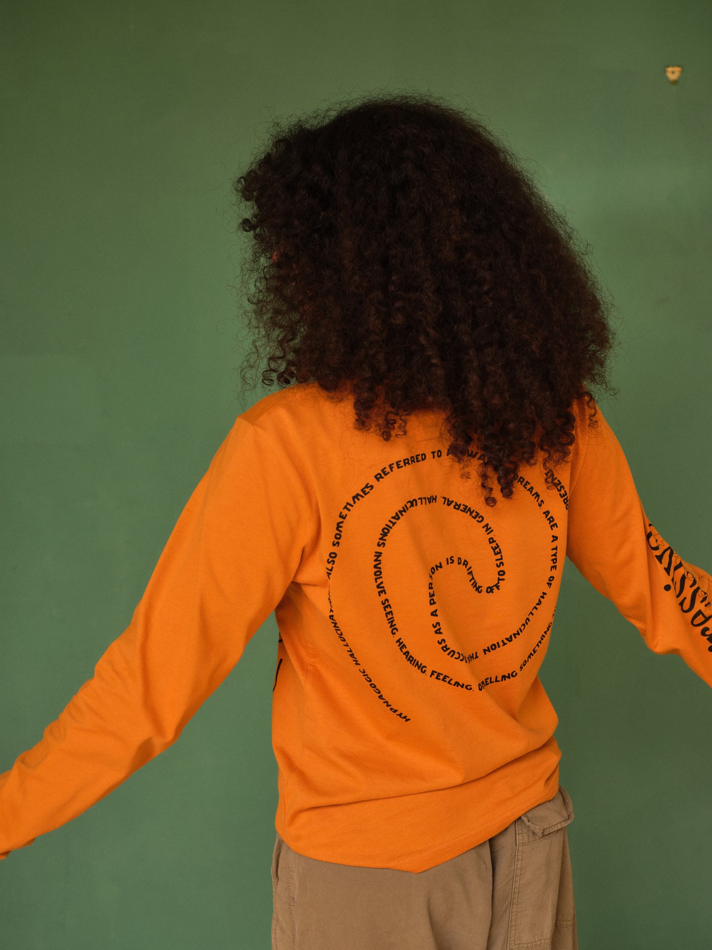 Orange Long Sleeve Graphic T