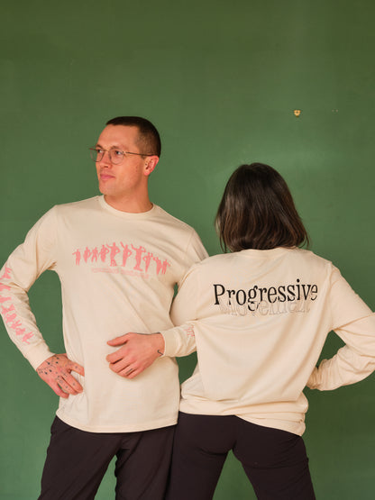 Creme Long Sleeve Graphic T